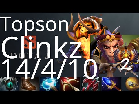 Topson Clinkz vs Yatoro Monkey King, Ember Spirit, Earthshaker - nice double Ravage - dota2