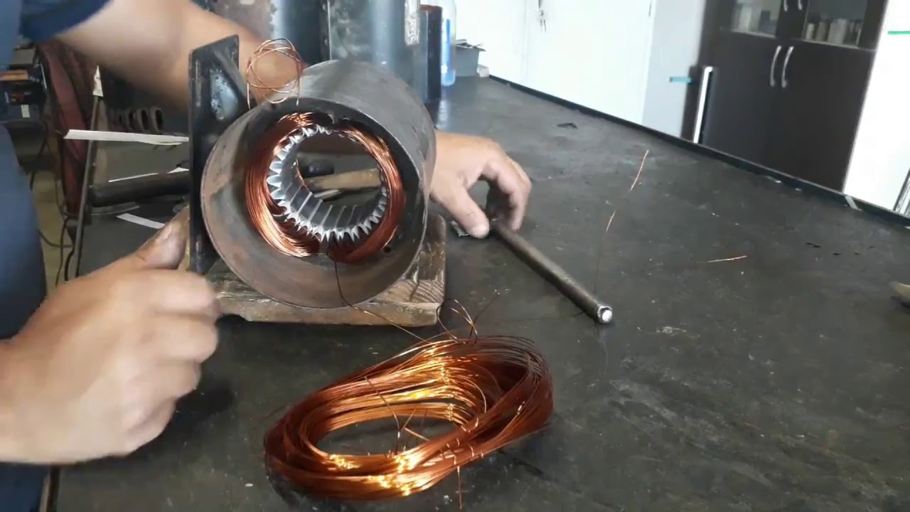 Rebobinando um motor de piscina 1/3 de cv monofásico