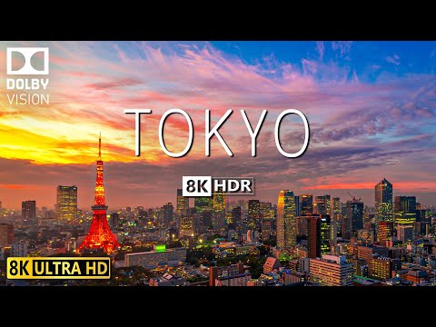 TOKYO VIDEO 8K HDR 60fps DOLBY VISION WITH SOFT PIANO MUSIC