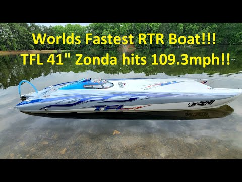 Worlds Fastest RTR Boat @ 109.3mph  (TFL 41" Zonda from Banggood.com)