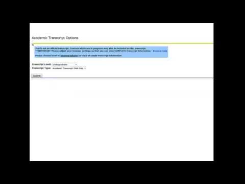Accessing Your Unofficial Transcript In Banner Web