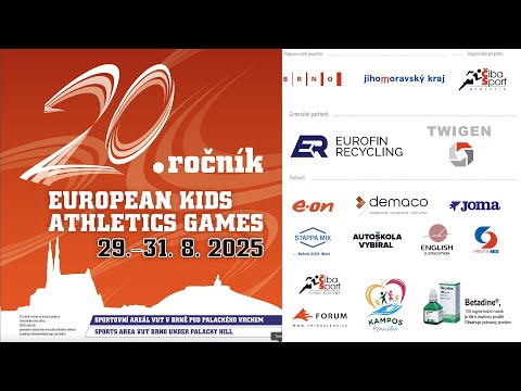 EUROPEAN KIDS ATHLETICS GAMES 2025 / 20. ročník / 29. 8. 2025 - 31. 8. 2025 - 4/4  / Neděle /