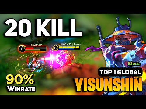 90% WINRATE! Fast Farm Yss Best Build 2023 [ Yi Sun Shin Top 1 Global Gameplay ] By Bless - MLBB