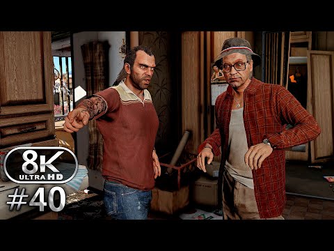 GTA V 8K Ultra Graphics Gameplay Walkthrough Part 40 - GTA V 8K 60FPS PC No Commentary