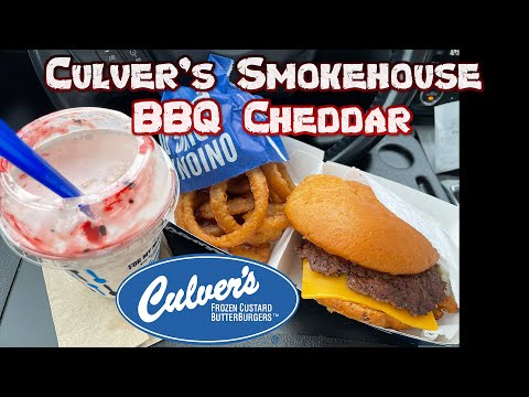 Culver's Smokehouse BBQ Cheddar Burger, Onion Rings &...