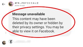 Instagram unavailable this content may have been deleted by its owner | Instagram message unavailabl