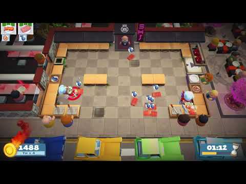 Overcooked 2 - Level 1-1 (Arcade 2 players) Score: 3100