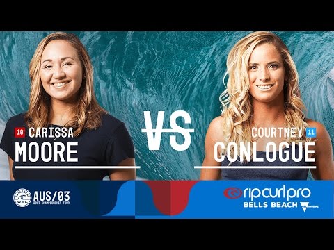 Carissa Moore vs. Courtney Conlogue - Quarterfinals, Heat 1 - Rip Curl Pro Bells Beach 2017 (W)