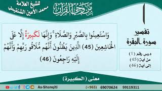 معنى (الكبيرة) للشيخ الشنقيطي - مشروع كبار العلماء image