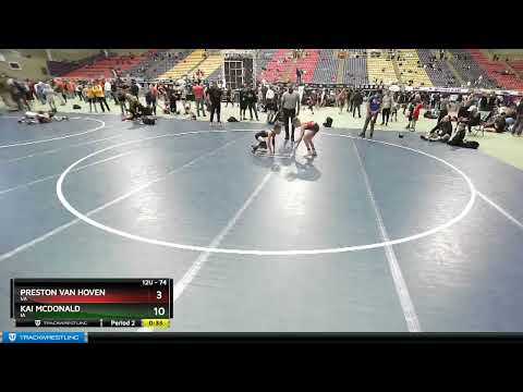 74 Lbs Quarterfinal - Kai McDonald, IA Vs Preston Van Hoven, VA 3af0
