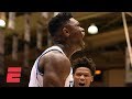 Zion Williamson S Dunks 29 Points Lead Duke To 30 Point Win College Basketball Highlights