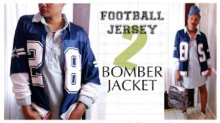 TURN A FOOTBALL JERSEY INTO A BOMBER JACKET DIY | BlueprintDIY