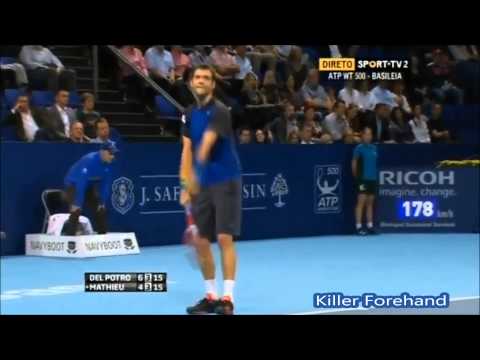 Juan Martin del Potro vs Paul Henri Mathieu 2013 ATP 500 Basel QF [HD]