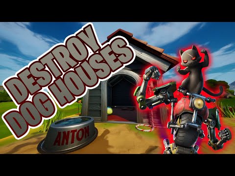 DESTROY DOG HOUSES CHALLENGE GUIDE (Best Location) | Fortnite