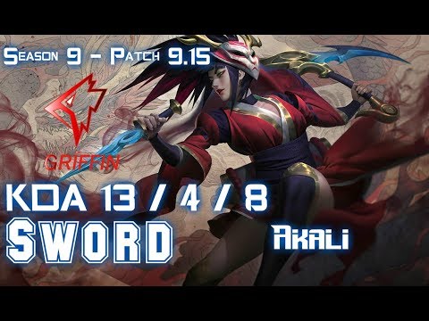 GRF Sword AKALI vs IRELIA Top - Patch 9.15 KR Ranked