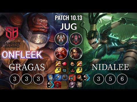 SB OnFleek Gragas vs Nidalee Jungle - KR Patch 10.13