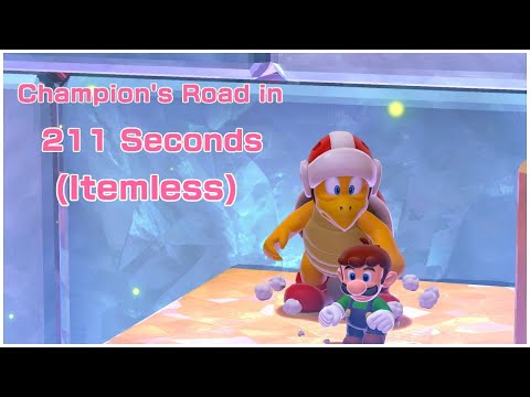 (FWR) Champion's Road Speedrun in 211 Seconds (Itemless) (SM3DW)