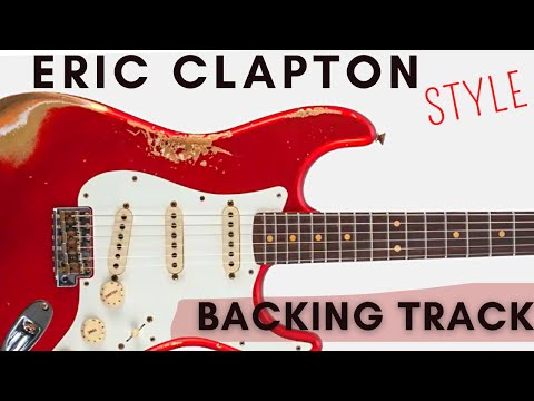 ERIC CLAPTON style BLUES ROCK Guitar Backing Track A pentablues