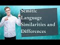 How Similar Are Arabic, Hebrew, Aramaic, and Amharic Languages?