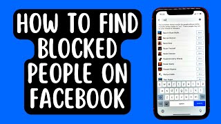 How to Find Blocked People on Facebook [2022] Works on iPhone 13