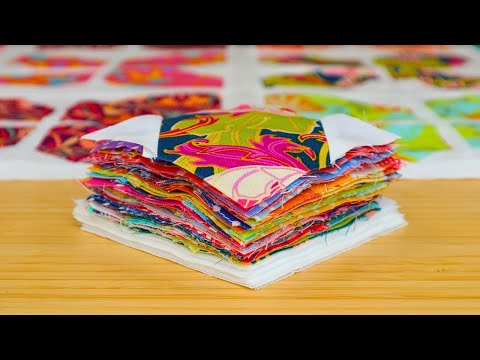 The Quickest Flower Quilt Ever Without Any Tiny Cutting