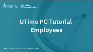 UTime PC Tutorial - Employees