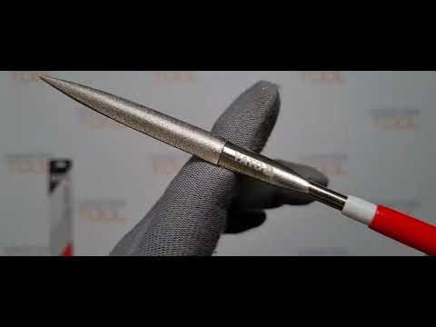 Надфіль алмазний YATO півкруглий, l= 180/70 мм, b= 5 мм [45/450]