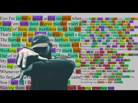 Hex One - Peep The Steeze (Rhyme Scheme) Highlighted