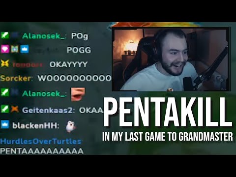 I got a PENTAKILL in my last game for GRANDMASTER! | kayle 1v9