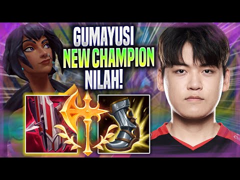 GUMAYUSI TRIES NEW CHAMPION NILAH ADC! - T1 Gumayusi Plays Nilah ADC vs Ezreal! | Season 2022