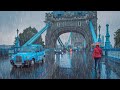 City Of London Rain Walk To Tower Bridge Flooding And Liverpool Street Station