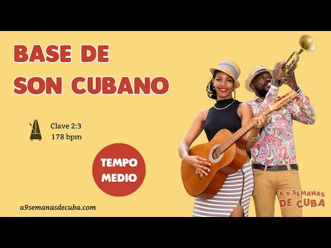 🎧 Base de Son Cubano a tempo MEDIO 🌴 (178 bpm) *Cuban Music BACKING TRACK [ Clave 2:3 ]