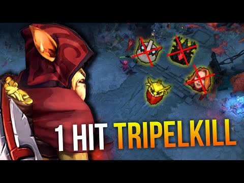 1 HIT TRIPELKILL - Bounty Hunter 2x Battle Fury 2x Divine Rapier by Waga 7.10 | Dota 2