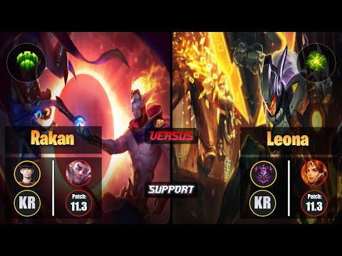 Irove RAKAN (Support) [Guardian] VS LEONA - Master KR Patch 11.3