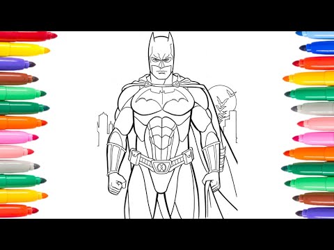 Batman Coloring Pages / Drawing Batman / How to draw Batman.