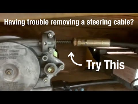 How to remove a steering cable on a boat