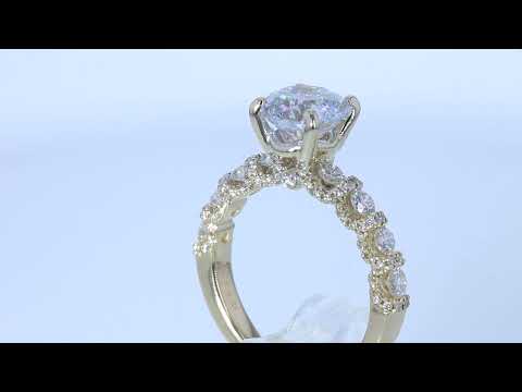 3.06CTW Colorless Round Brilliant Lab-Grown Diamond Engagement Ring IGI Certified XXX LCRings.com