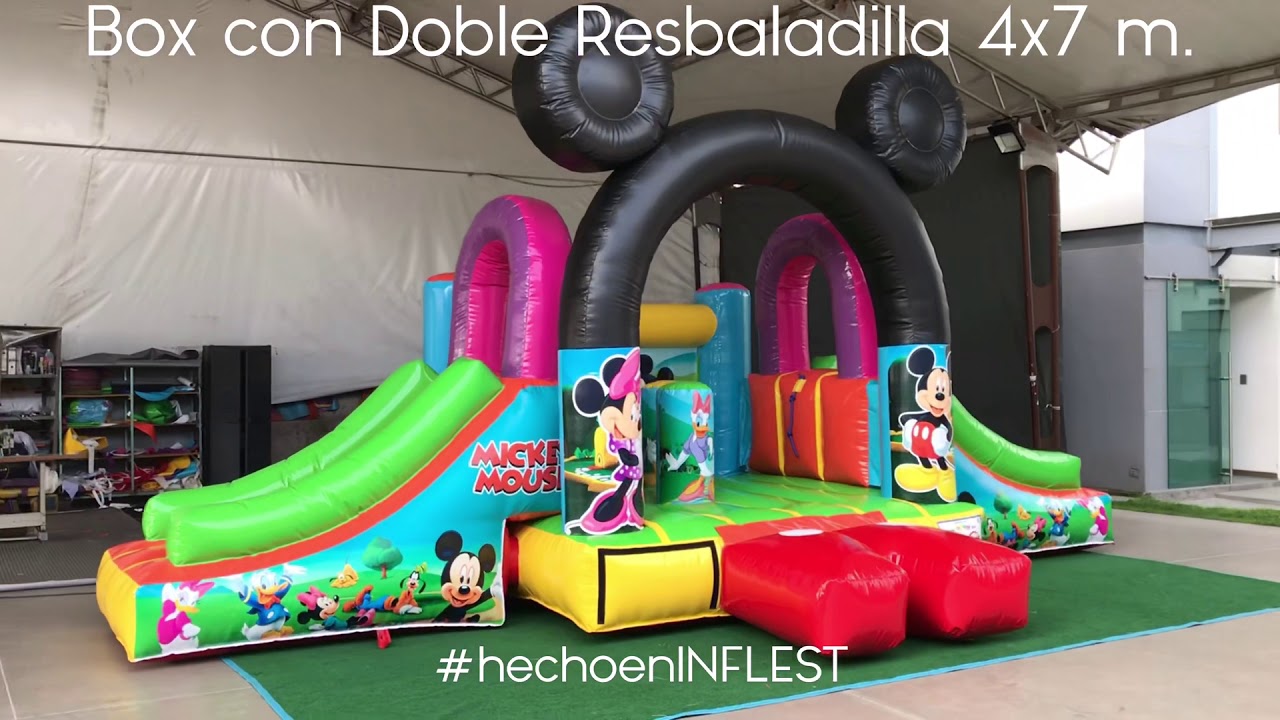 Juego Inflable INFLEST Box con Doble Resbaladilla 4x7 m.