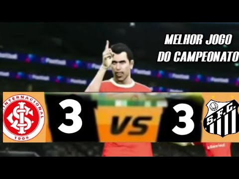 EMPATE INCRÍVEL DO INTER  | Santos 3 x 3 Internacional - Gols - E-Gol