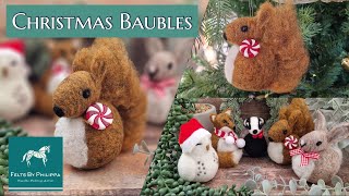 🐿 Cutest Ever WOODLAND Baubles // Needle felting for beginners // Miss Squirrel, third of the five 🐿