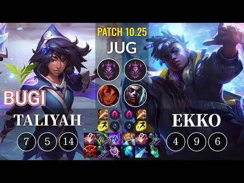 V3 Bugi Taliyah vs Ekko Jungle - KR Patch 10.25