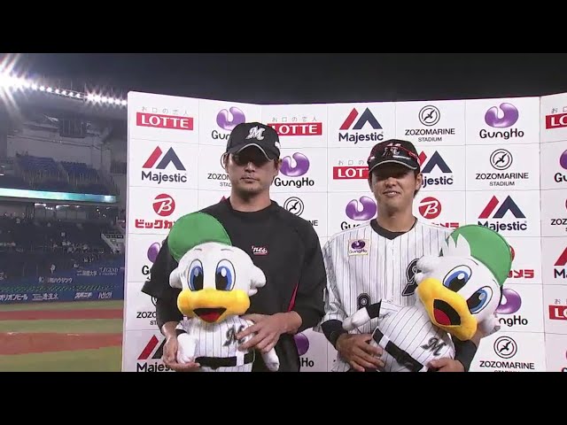マリーンズ・涌井投手・中村選手ヒーローインタビュー 2018/5/18 M-H