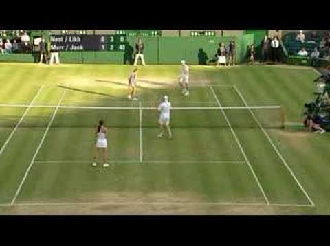 murray/jankovic vs nestor/likhovtseva - wimb 07 mixed SF