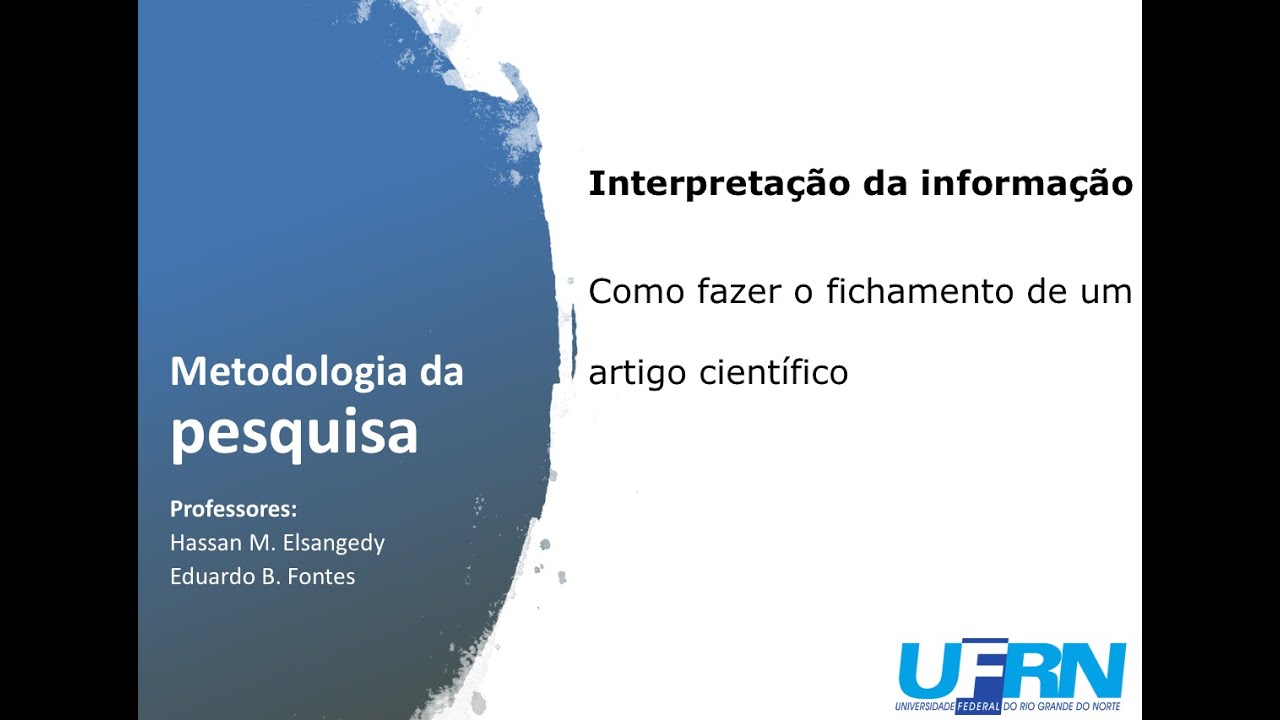 Como fazer o fichamento de um artigo científico