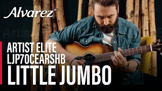 Video thumbnail for Alvarez Artist Elite LJP70CEARSHB Little Jumbo by Alvarez Guitars