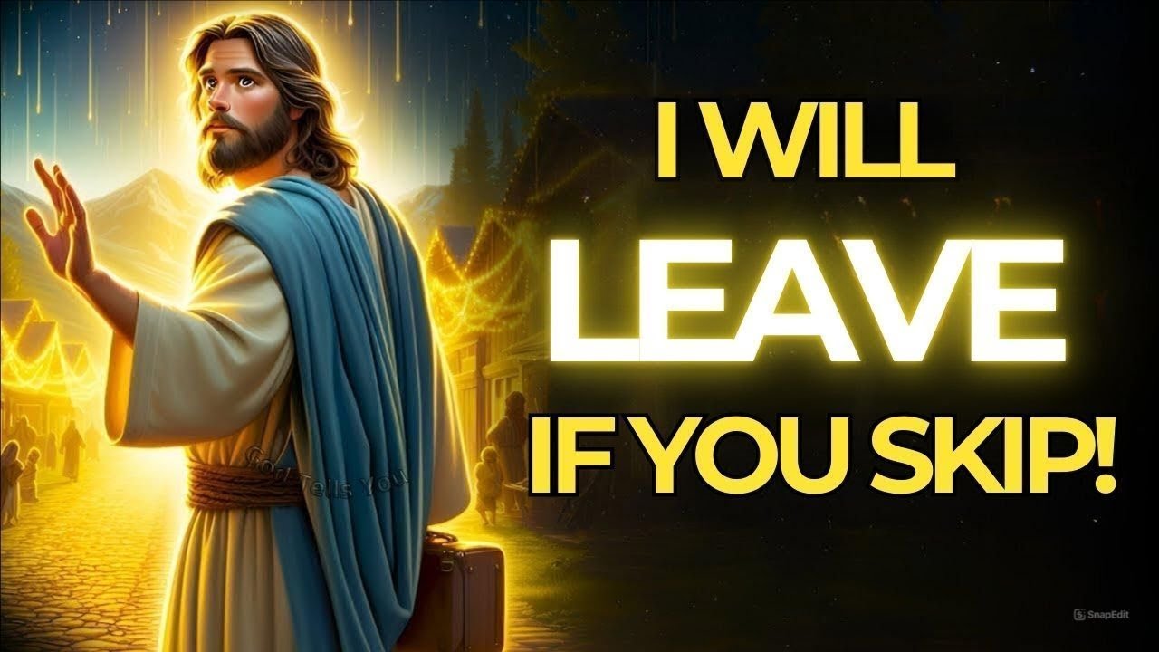 🚨God Says 👉I Will Leave If You Skip |God Message Today For You |God's advice today #Jesus 🙏
