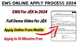 thumb for How To Apply For EWS Certificate Online In J&K In 2024 || Step By Step Full Demo Video