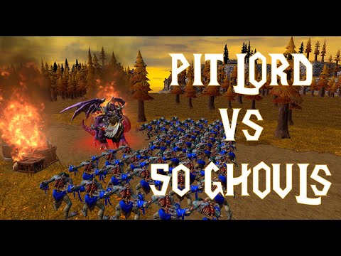 WARCRAFT 3 REFORGED - Pit Lord vs 50 Ghouls