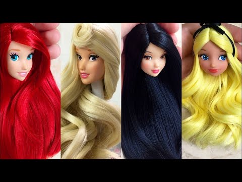 Barbie Doll Makeover Transformation | DIY Miniature Ideas for Barbie ~ Wig, Dress, Faceup, and More!