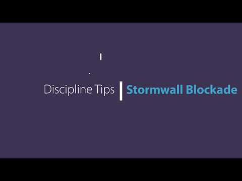Discipline Tips - Mythic Stormwall Blockade